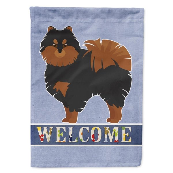 Carolines Treasures Pomeranian Welcome Garden Size Flag CK3669GF